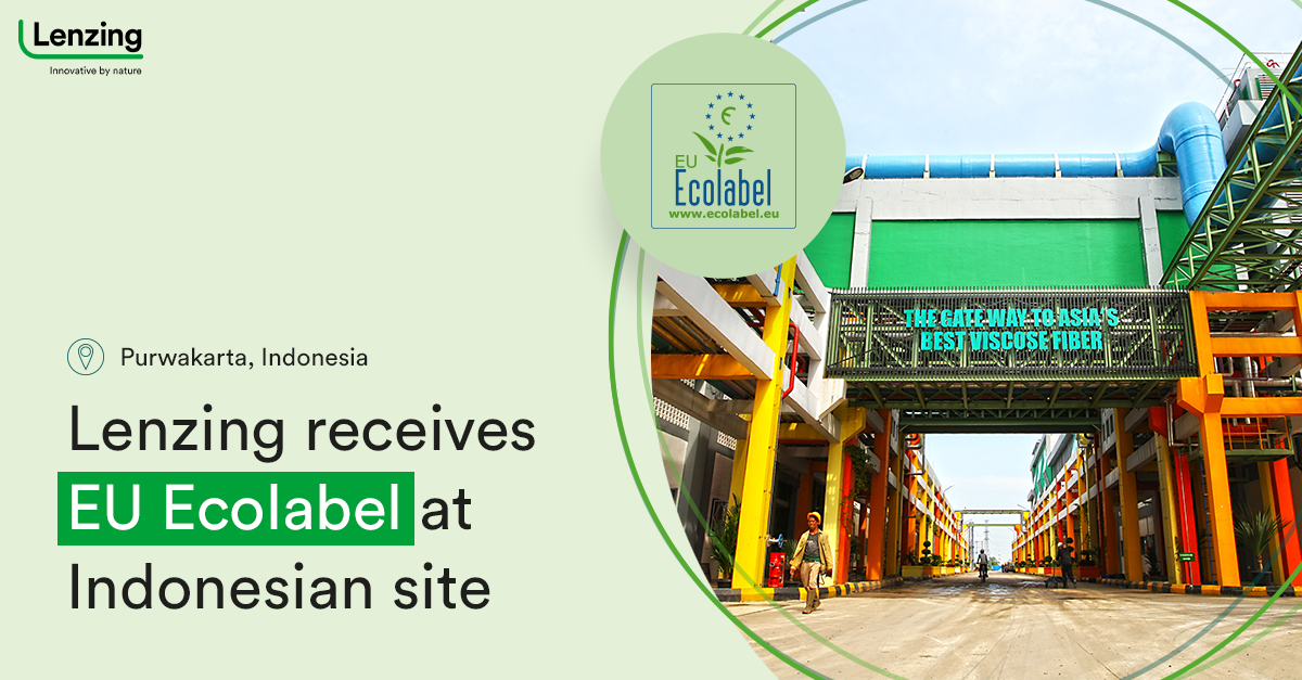 Lenzing Indonesian EU for production receives environmentally friendly fiber production Ecolabel at plant